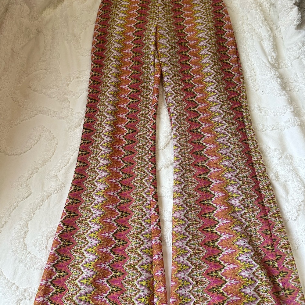 Multicolor Patterned Women's Pants